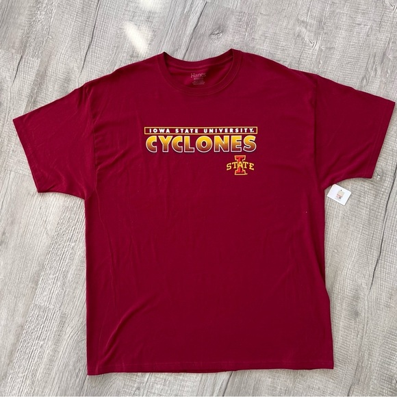 Hanes Other - Iowa State University Cyclones T-Shirt NWT 2XL Men's Short Sleeve Top Red Sporty